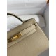 Hermes Kelly Mini II Sellier Handmade Bag In Trench Chevre Mysore Leather