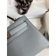 Hermes Kelly Mini II Sellier Handmade Bag In Blue Glacier Epsom Calfskin