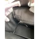 Hermes Birkin 25 Retourne Handmade Bag In Black Ostrich Leather