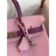 Hermes HSS Birkin 30 Bicolor Bag in Mauve Sylvestre and Anemone Epsom Calfskin