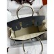 Hermes HSS Birkin 30 Bicolor Bag in Black and Craie Epsom Calfskin