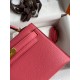 Hermes Kelly Mini II Sellier Handmade Bag In Rose Lipstick Chevre Mysore Leather