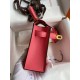 Hermes Kelly Mini II Sellier Handmade Bag In Rose Lipstick Chevre Mysore Leather