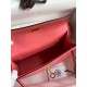 Hermes Kelly Mini II Sellier Handmade Bag In Rose Lipstick Chevre Mysore Leather