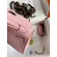 Hermes Kelly Mini II Sellier Handmade Bag In Rose Sakura Chevre Mysore Leather