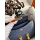 Hermes Constance 18 Handmade Bag In Blue Iris Ostrich Leather