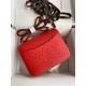 Hermes Constance 18 Handmade Bag In Red Ostrich Leather