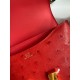 Hermes Constance 18 Handmade Bag In Red Ostrich Leather