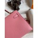 Hermes Kelly Mini II Sellier Handmade Bag In Rose Confetti Chevre Mysore Leather