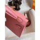 Hermes Kelly Mini II Sellier Handmade Bag In Rose Confetti Chevre Mysore Leather