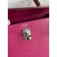 Hermes Kelly Sellier 25 Handmade Bag In Rose Purple Epsom Calfskin