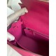 Hermes Kelly Sellier 25 Handmade Bag In Rose Purple Epsom Calfskin