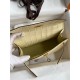 Hermes Kelly Pochette Handmade Bag In Vanille Matte Alligator Leather