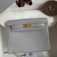 Hermes Kelly Danse II Bag In Blue Glacier Evercolor Calfskin