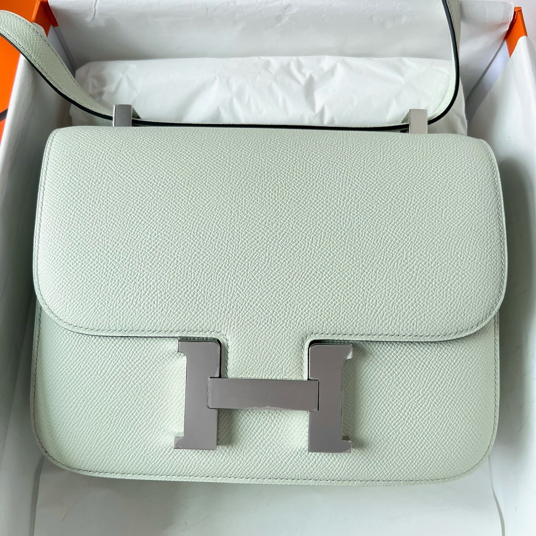 Hermes Constance 24 Handmade Bag In Vert Fizz Epsom Calfskin