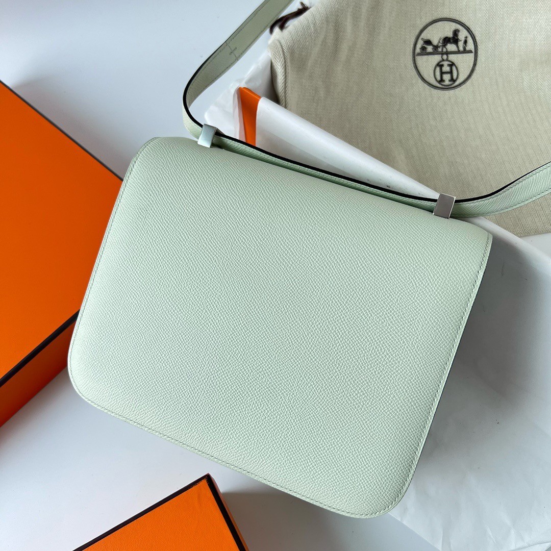 Hermes Constance 24 Handmade Bag In Vert Fizz Epsom Calfskin