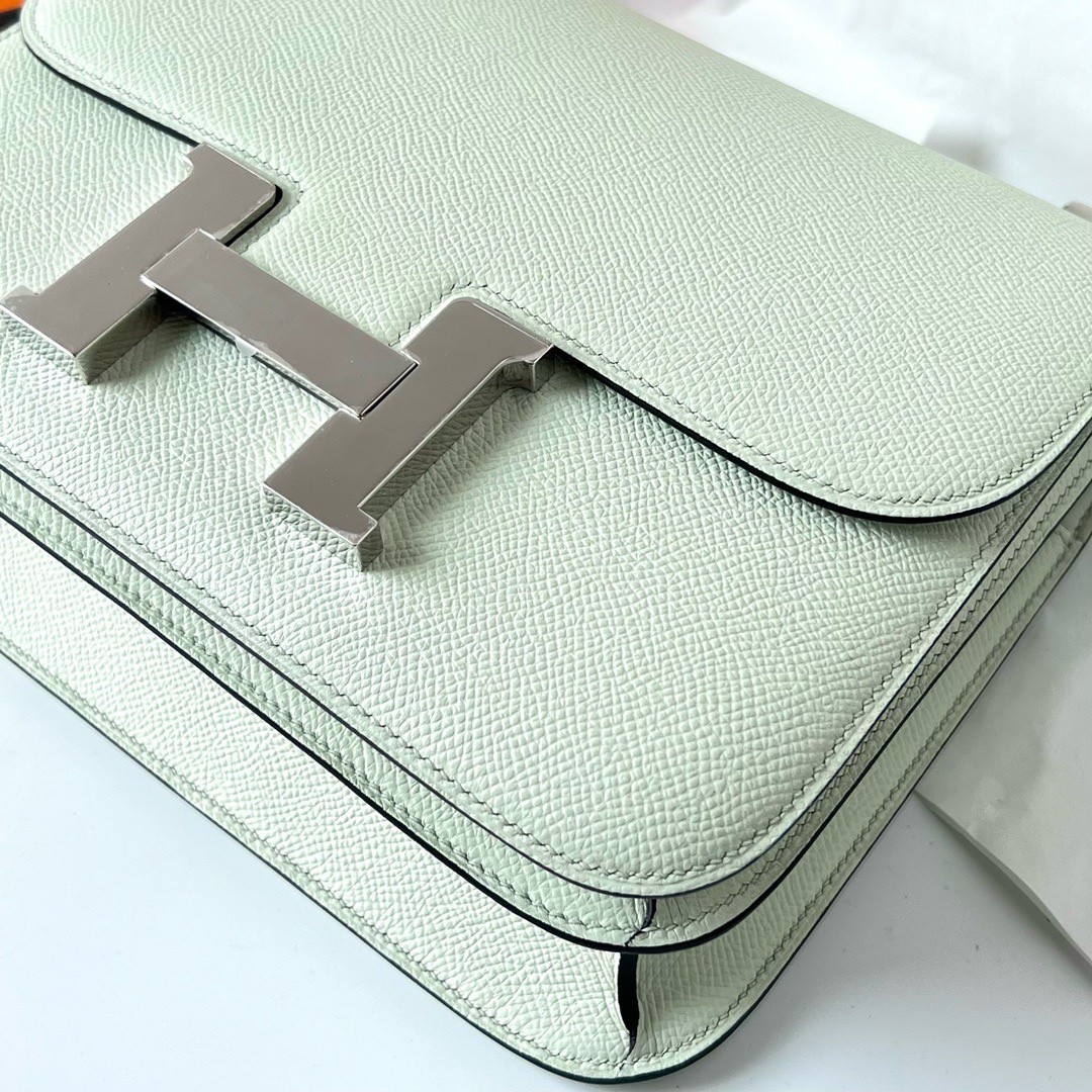 Hermes Constance 24 Handmade Bag In Vert Fizz Epsom Calfskin