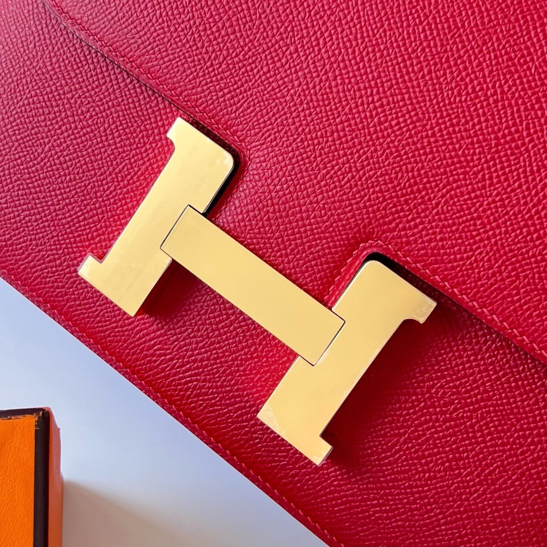 Hermes Constance 1-24 Mirror Bag In Red Epsom Calfskin