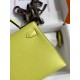 Hermes Kelly Mini II Sellier Handmade Bag In Jaune Bourgeon Chevre Mysore Leather