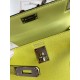 Hermes Kelly Mini II Sellier Handmade Bag In Jaune Bourgeon Chevre Mysore Leather