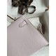 Hermes Kelly Mini II Sellier Handmade Bag In Mauve Pale Chevre Mysore Leather