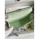 Hermes Kelly Mini II Sellier Handmade Bag In Vert Fizz Chevre Mysore Leather