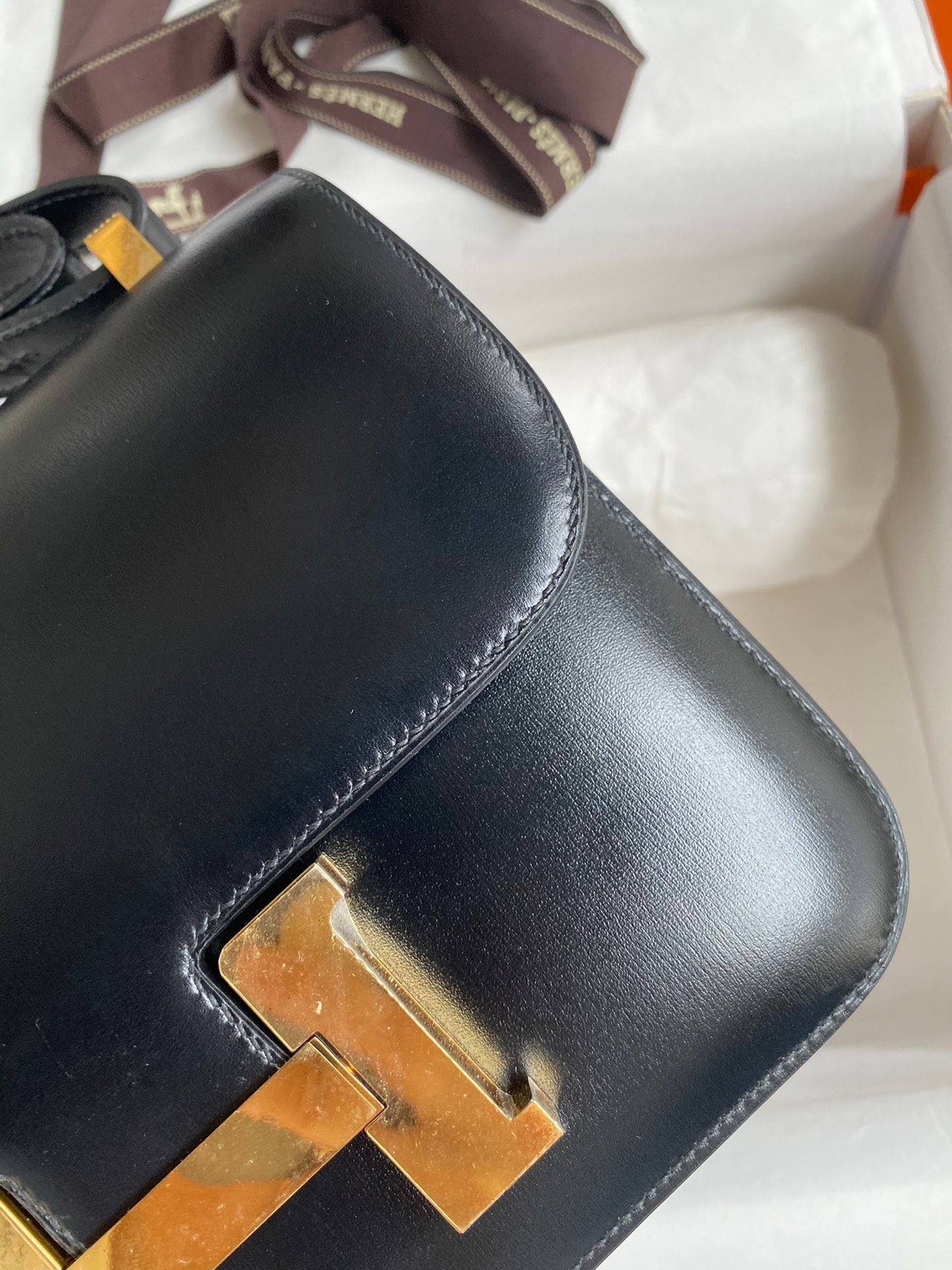 Hermes Constance 24 Handmade Bag In Black Box Calfskin