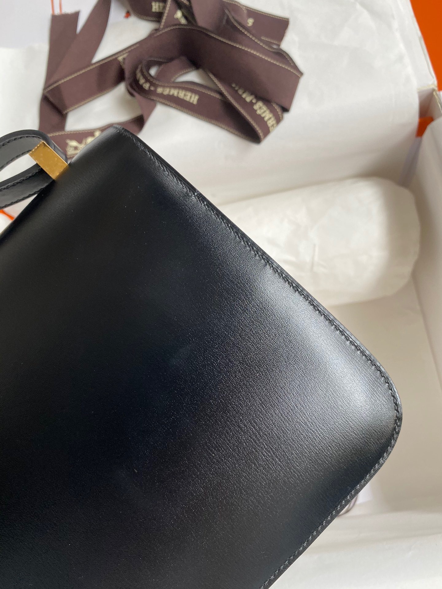 Hermes Constance 24 Handmade Bag In Black Box Calfskin