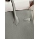 Hermes Birkin 30 Retourne Handmade Bag In Girls Mouette Clemence Leather