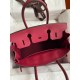 Hermes Birkin 30 Retourne Handmade Bag In Rouge Grenat Clemence Leather