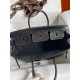 Hermes Birkin 40 Retourne Handmade Bag In Black Box Calfskin