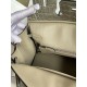 Hermes Touch Birkin 25 Bag In Gris Asphalt Shiny Niloticus Crocodile Skin