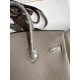 Hermes Touch Birkin 25 Bag In Gris Asphalt Shiny Niloticus Crocodile Skin