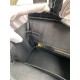 Hermes Touch Birkin 25 Bag in Black Togo and Shiny Alligator Leather