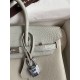 Hermes Touch Birkin 25 Bag in Pearl Grey Togo and Matte Alligator Leather