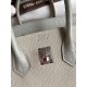 Hermes Touch Birkin 25 Bag in Pearl Grey Togo and Matte Alligator Leather