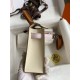 Hermes HSS Kelly Mini II Sellier Tri-color Bag In Craie/Pink/Gold Epsom Calfskin