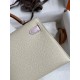 Hermes HSS Kelly Mini II Sellier Tri-color Bag In Craie/Pink/Gold Epsom Calfskin