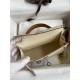 Hermes HSS Kelly Mini II Sellier Tri-color Bag In Craie/Pink/Gold Epsom Calfskin