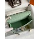 Hermes Kelly Pochette Handmade Bag In Vert D'eau Matte Alligator Leather