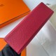 Hermes Kelly Pochette Handmade Bag In Rouge Grenat Epsom Calfskin