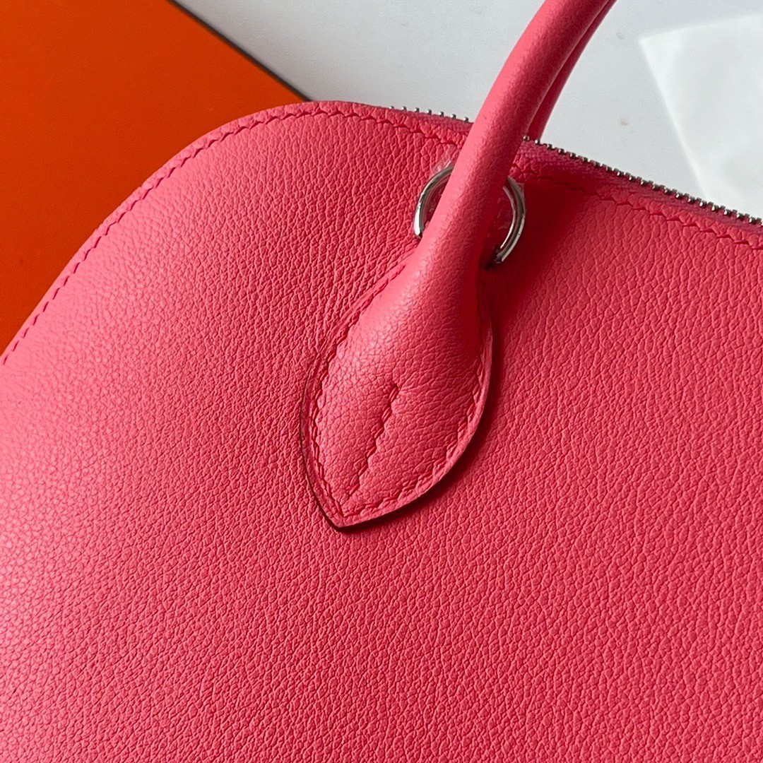 Hermes Bolide 1923 25 Handmade Bag In Rose Lipstick Evercolor Calfskin