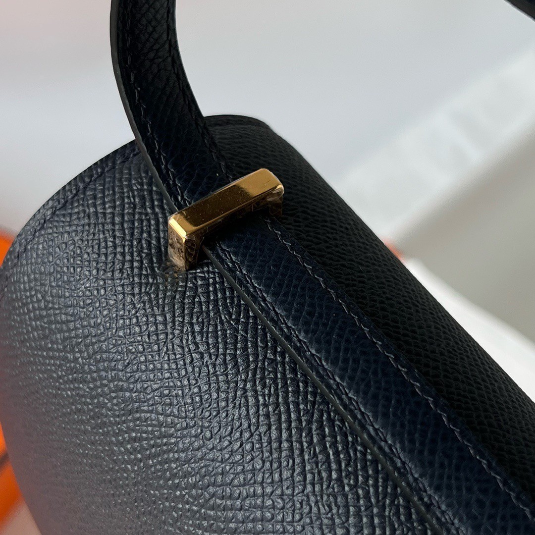 Hermes Constance Elan Handmade Bag In Black Epsom Calfskin