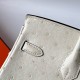 Hermes Birkin 25 Retourne Handmade Bag In Beton Ostrich Leather