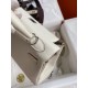 Hermes Kelly Retourne 25 Handmade Bag In Mushroom Clemence Leather