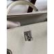 Hermes Kelly Retourne 25 Handmade Bag In Mushroom Clemence Leather