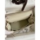 Hermes Kelly Retourne 25 Handmade Bag In Mushroom Clemence Leather