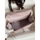 Hermes Kelly Retourne 25 Handmade Bag In Mauve Pale Swift Calfskin