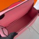 Hermes Kelly Pochette Handmade Bag In Rose Confetti Epsom Calfskin