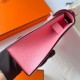 Hermes Kelly Pochette Handmade Bag In Rose Confetti Epsom Calfskin